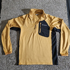 Columbia‎ 1902821 Single Canyon Half Zip Black Fleece Jacket Men's Small
